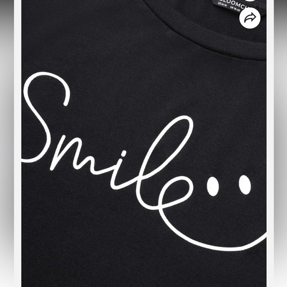 BloomChic Plus Size 3XL Letter Print Round Neck T-shirt us22-24 - Picture 4 of 6